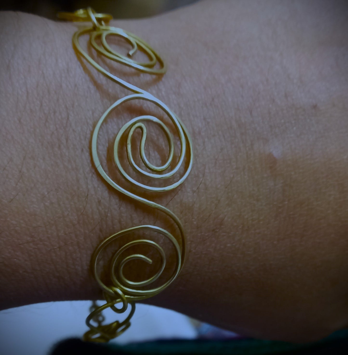 Stylish Brass Spiral Bracelet