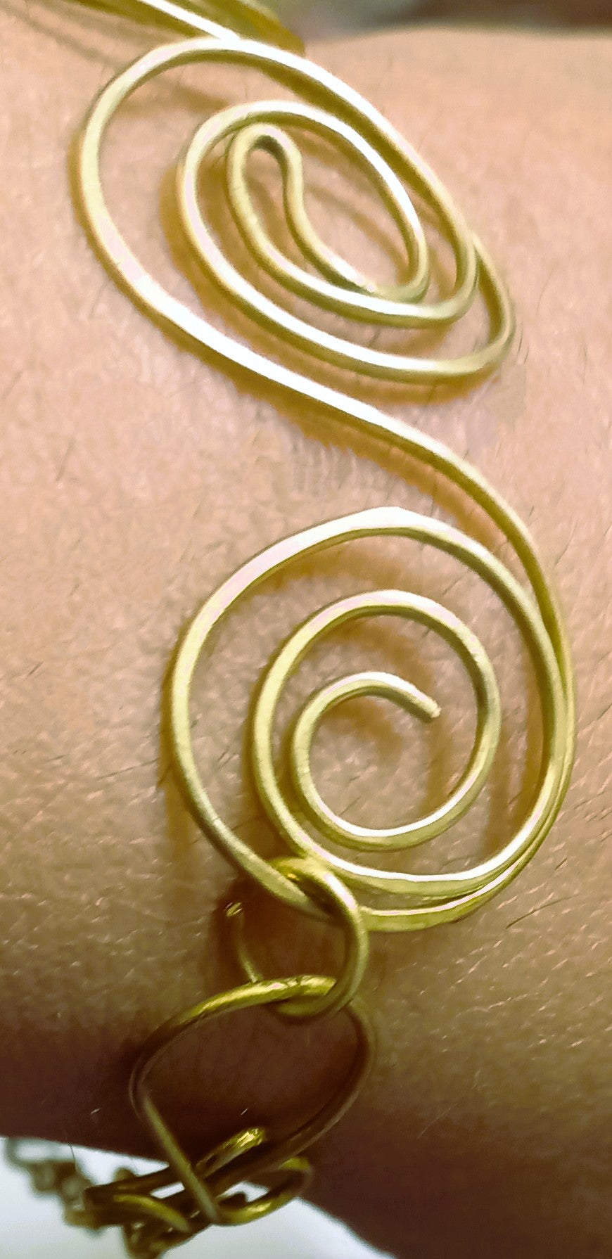 Stylish Brass Spiral Bracelet