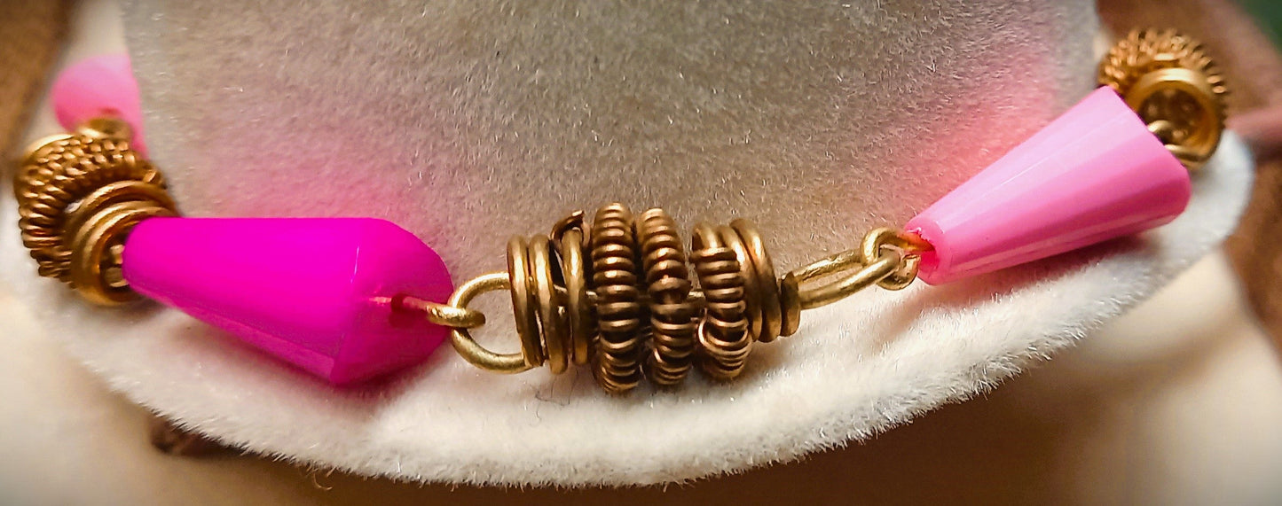 Blush Maze Coil Bracelet