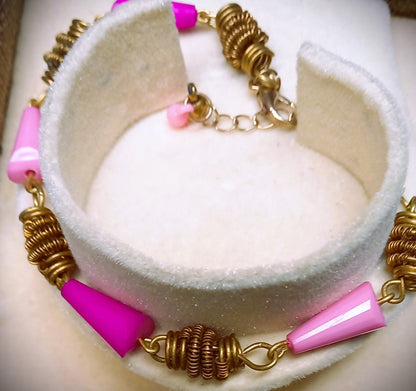 Blush Maze Coil Bracelet