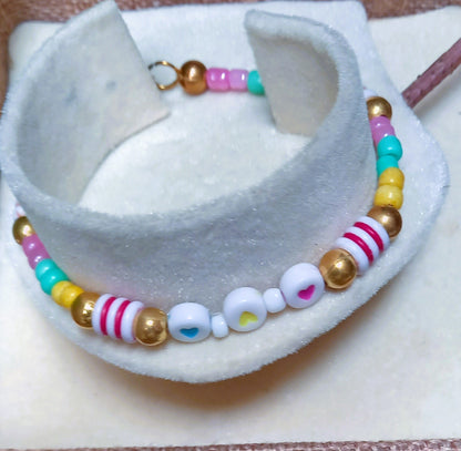 Rainbow Heart Bracelet