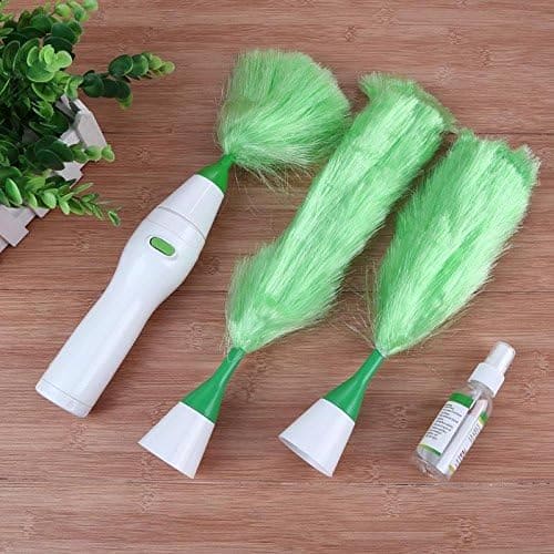 GO Duster - Motorized Rotating Feather Duster for Fast, Easy Dusting