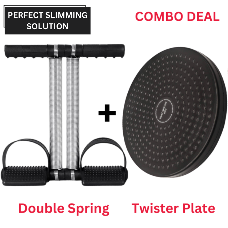 🔥 Special Combo Deal - Tummy Trimmer and Massage Twister for Ultimate Fitness 💪✨