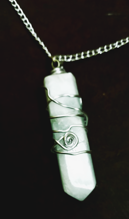 Ethereal White Crystal Pendant