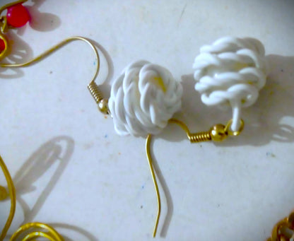 White Bloom Earrings