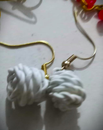 White Bloom Earrings